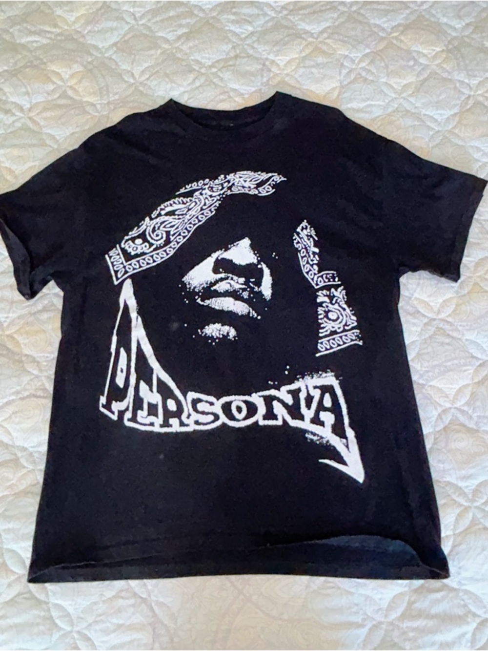 Black "Persona" Graphic Crewneck T-Shirt
